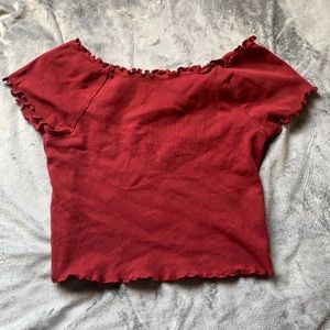 Red crop top
